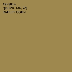 #9F884E - Barley Corn Color Image
